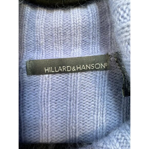 Hillard & Hanson Cable Knit Angora & Nylon Turtleneck Sweater XL Light Lavender - Picture 3 of 9